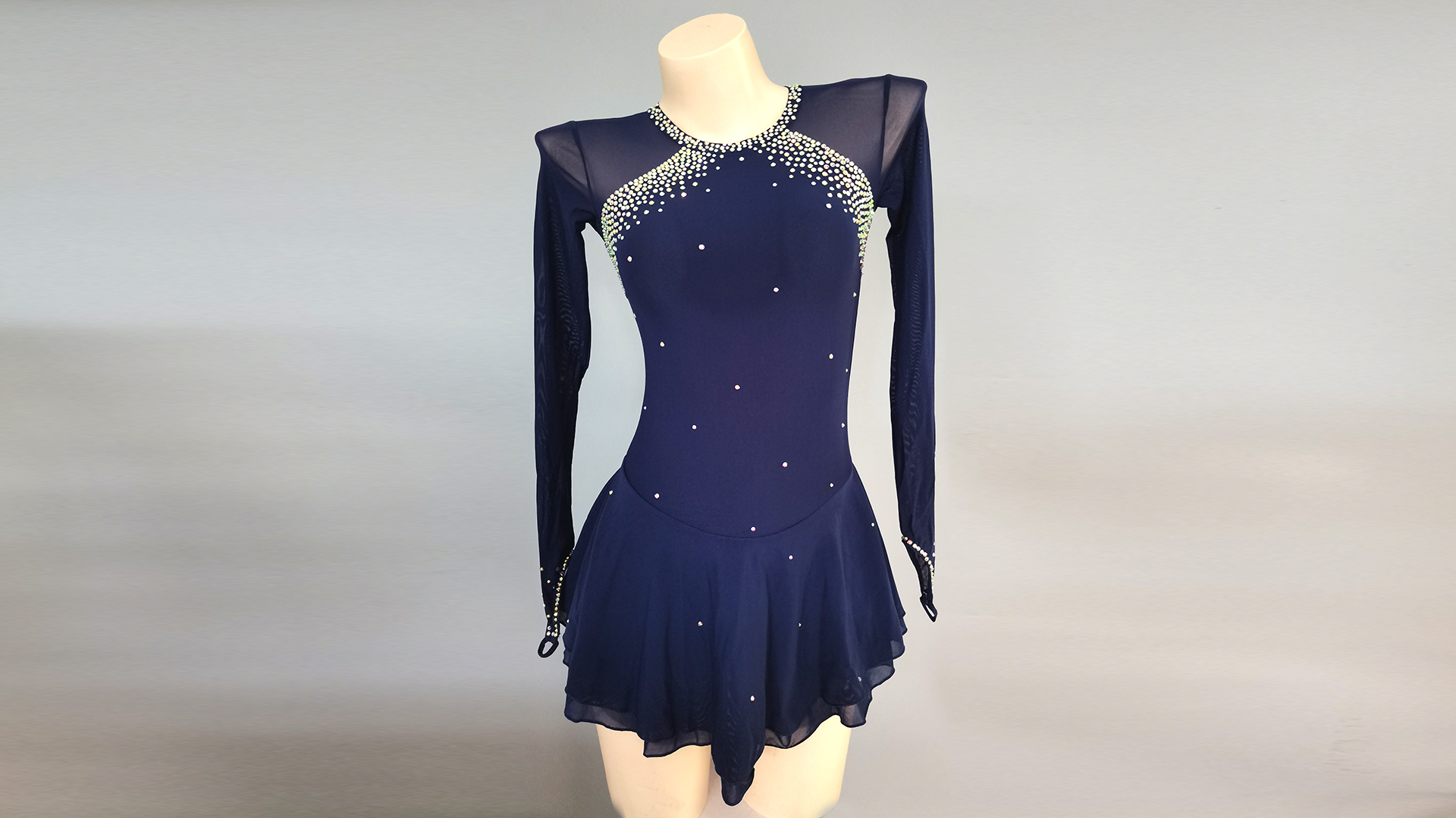 dark blue figure skating dress Figure Skating Dress #SD393 – Skating Spirit main image 1