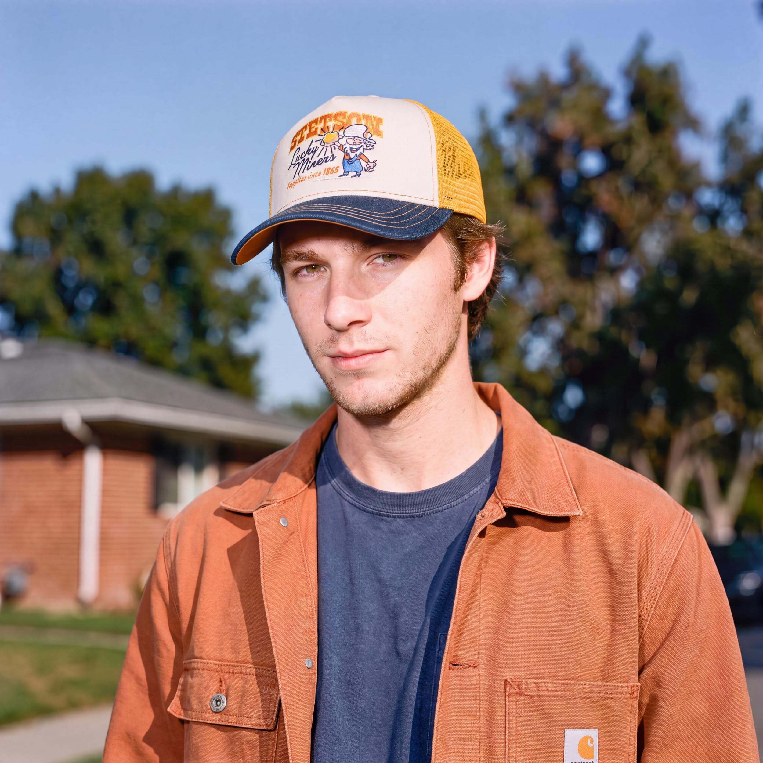 Stetson SOMBREROSHOP Lucky Miners Gorra Trucker Estilo Western Bordado Malla Hombre Todo el ano