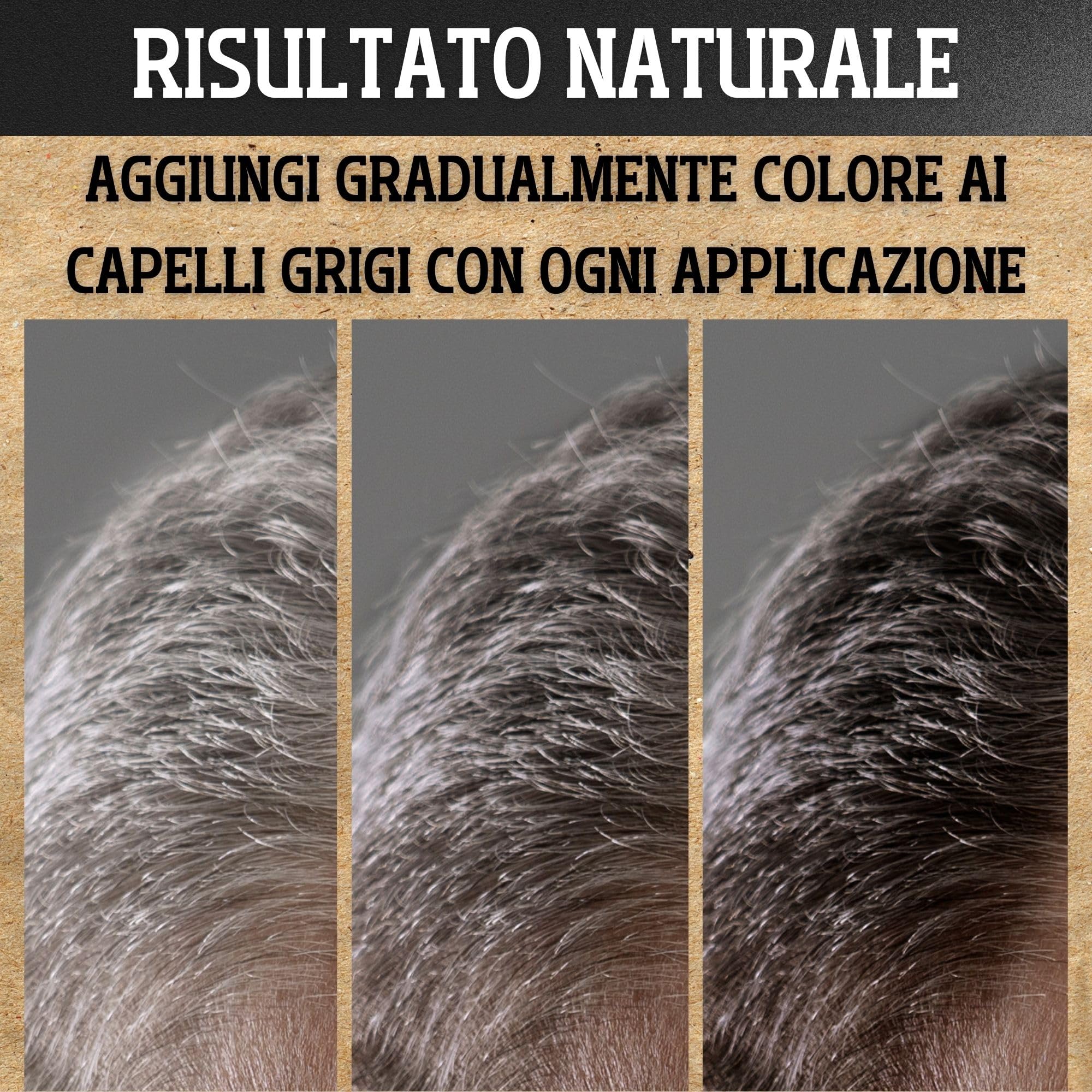 Men's Master Shampoo Repigmentante per Uomo Capelli Grigi | Con Olio di Baobab e Colorazione in 5 min | Apporta un Tono Grigio Chiaro Naturale | Senza Ammoniaca e Ossidanti, | 120 ml
