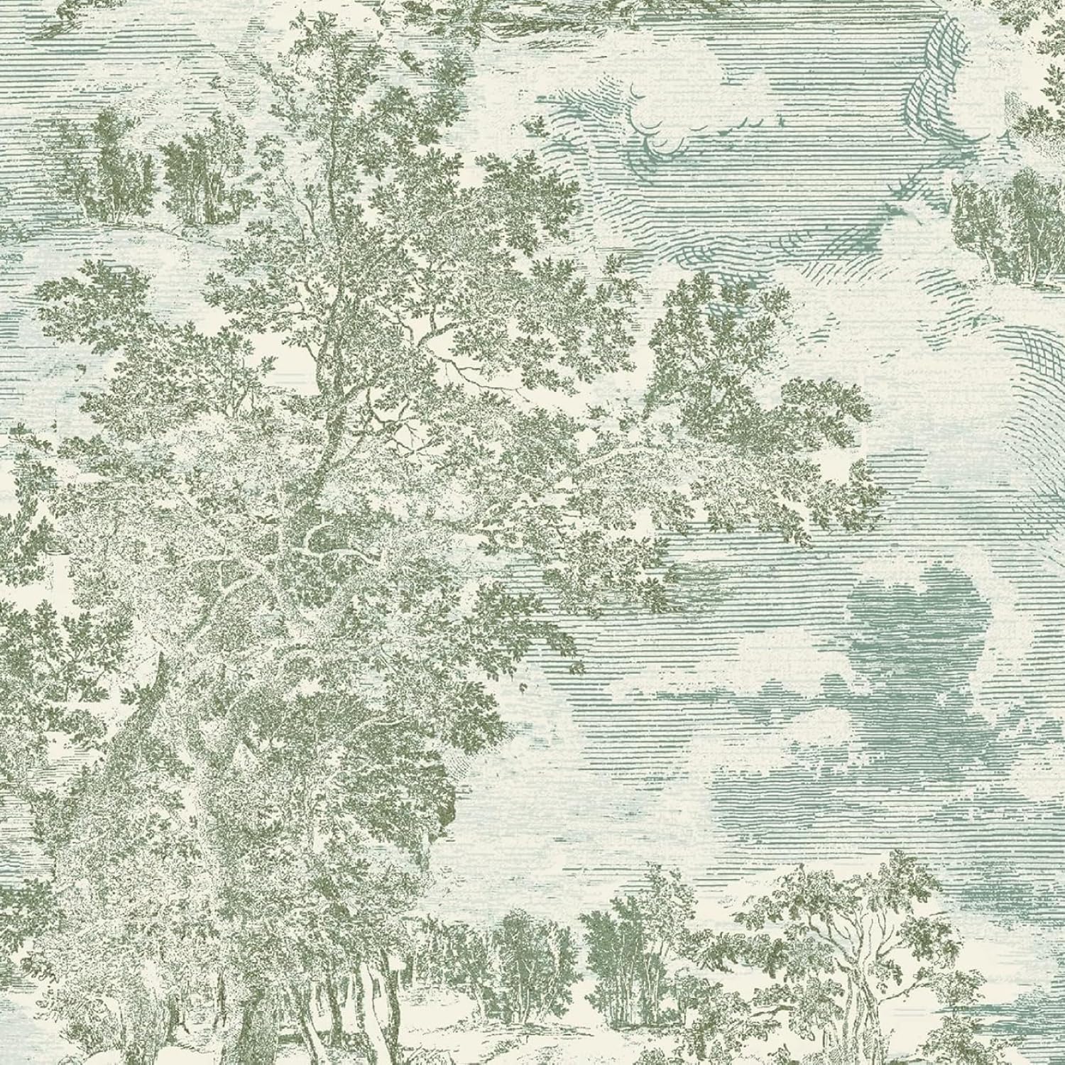 - Surface Style - Peel and Stick Wallpaper, Scenic Wallpaper for Bedroom, Powder Room, Kitchen, Self Adhesive, Vinyl, 30.75 Sq Ft Coverage (Serene Scenes Collection, Willow)