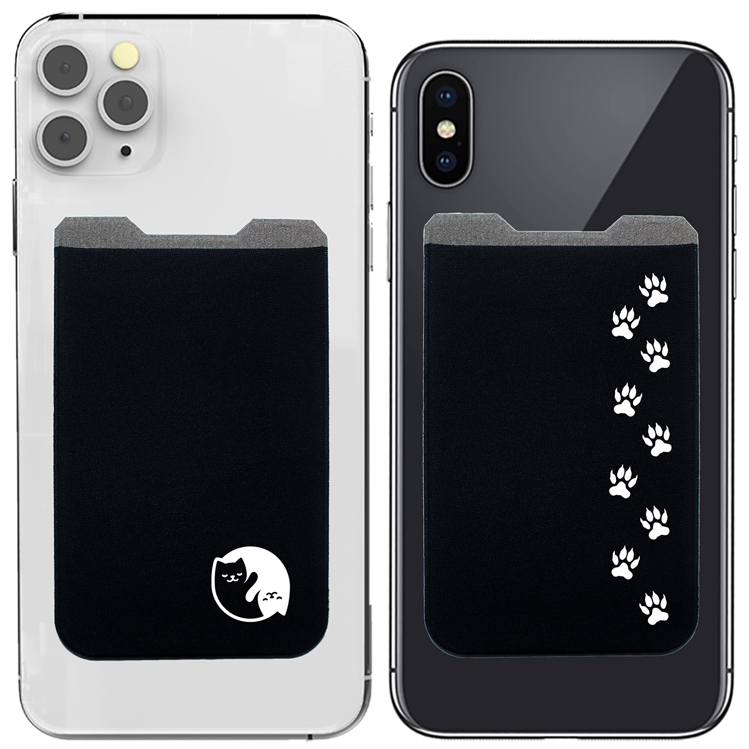 Phone Wallet - Adhesive Card Holder - Cell Phone Pouch - Stick on Lycra Pocket by Gecko - Carry Credit Cards and Cash