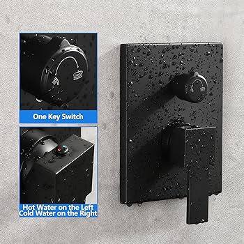 SKOWLL Rainfall Shower Head System Wall Mount 10 Inch LED