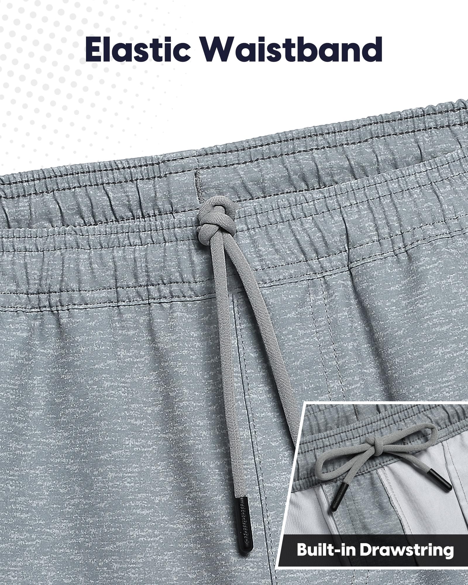 maamgic Pantaloncini da corsa da palestra da uomo, 17,8 cm, ad asciugatura rapida, pantaloncini da allenamento atletico con tasche con cerniera,