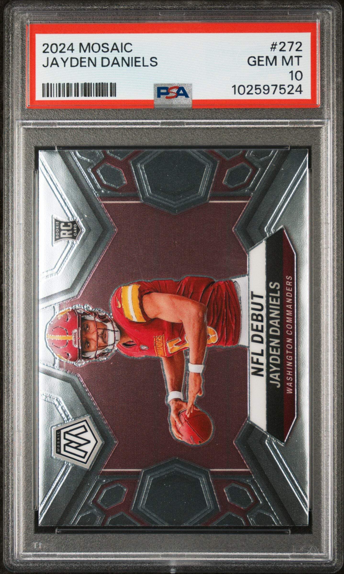 Amazon.com: Graded 2024 Panini Mosaic Jayden Daniels #272 Rookie