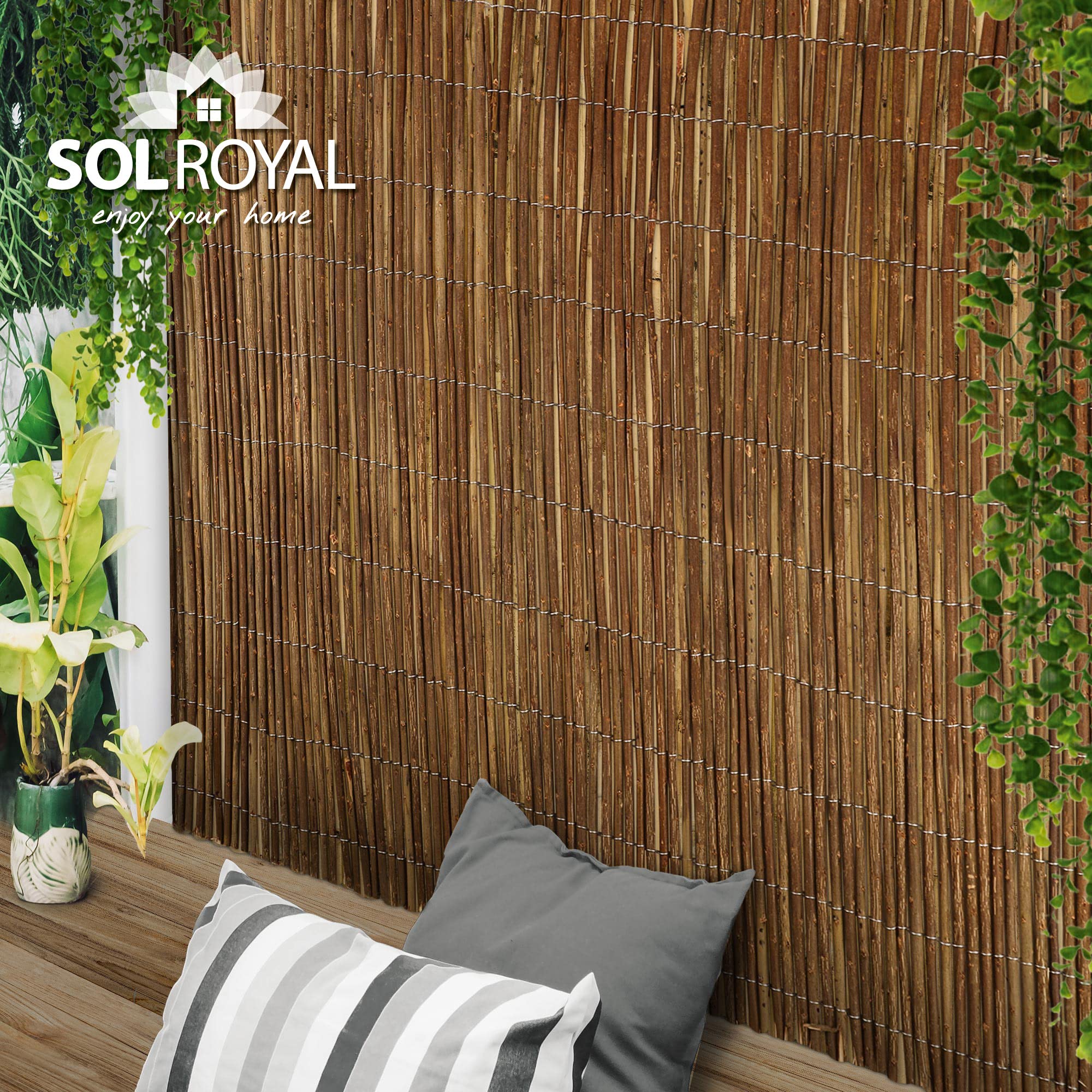 Sol Royal Arella Vimini Frangivista Frangivento SolVision W79 Pannello Recinzione 500x200 cm