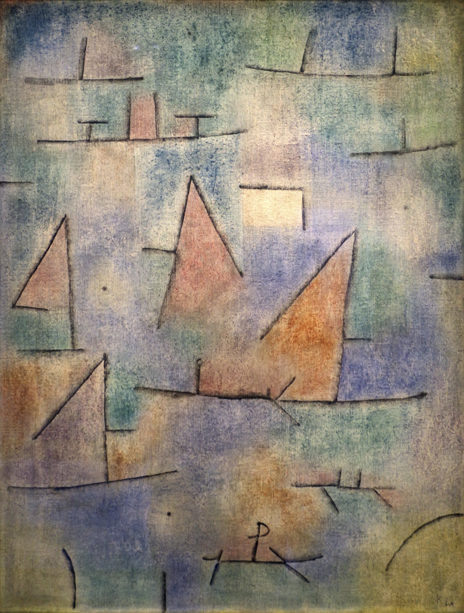 Impression Paul Klee Porto Con Navi a Vela papier d'art mat d'archivage