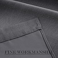 Vista 6 de NICETOWN Cortinas de puerta francesa para oscurecer la habitación, cortinas de lino sintético de privacidad, 30 x 72 pulgadas, persianas de puerta