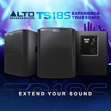 ALTO TS18S 2500W 18 Subwoofer, Powered PA Speaker with 6 Selectable DSP Modes, Easy Setup, 137 dB, 3 Voice Coil, Superior Bass