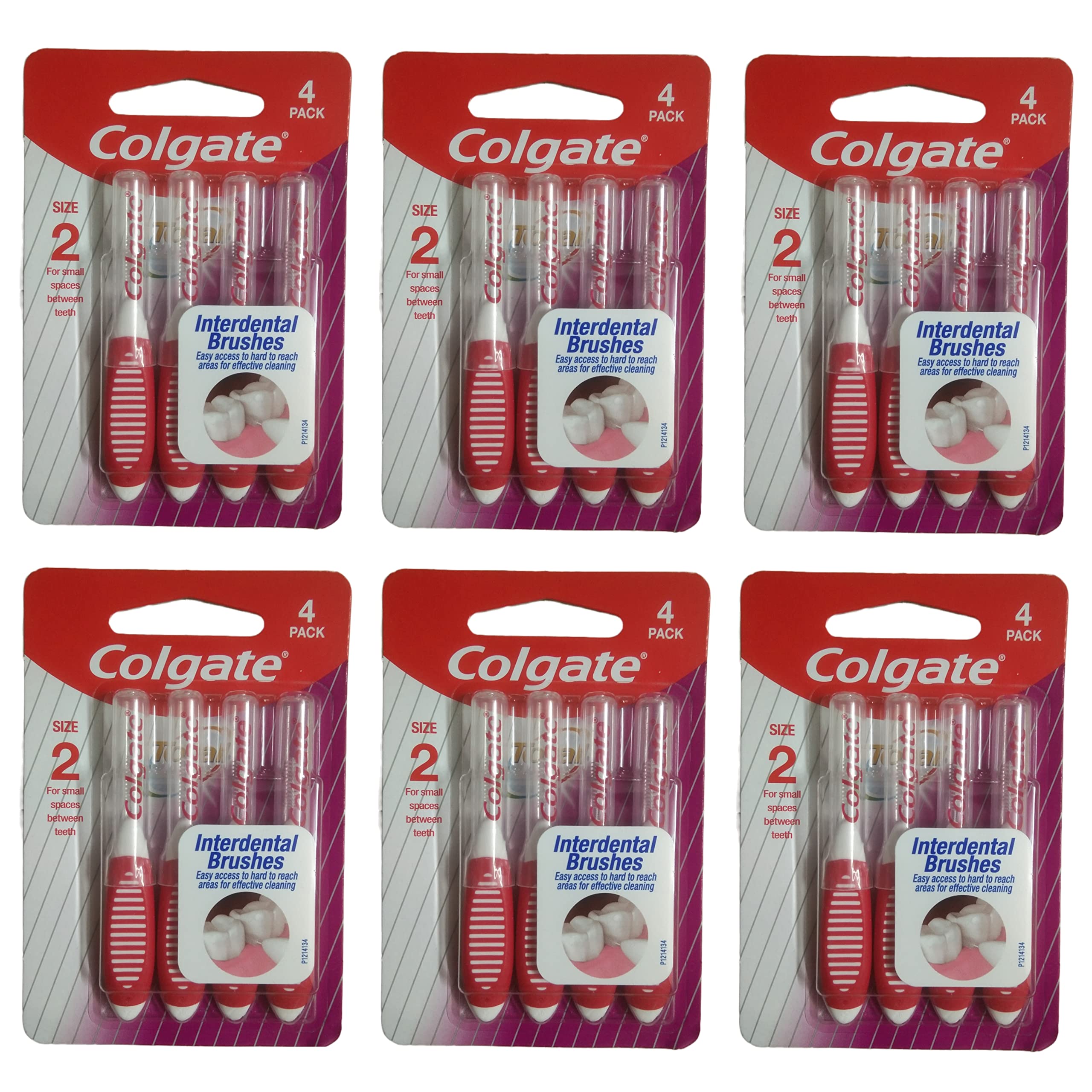 Colgate Total Interdental Brush For Improved Mouth Health (Size - 2mm For Small Spaces Between Teeth, Pack of 24)-picture-3