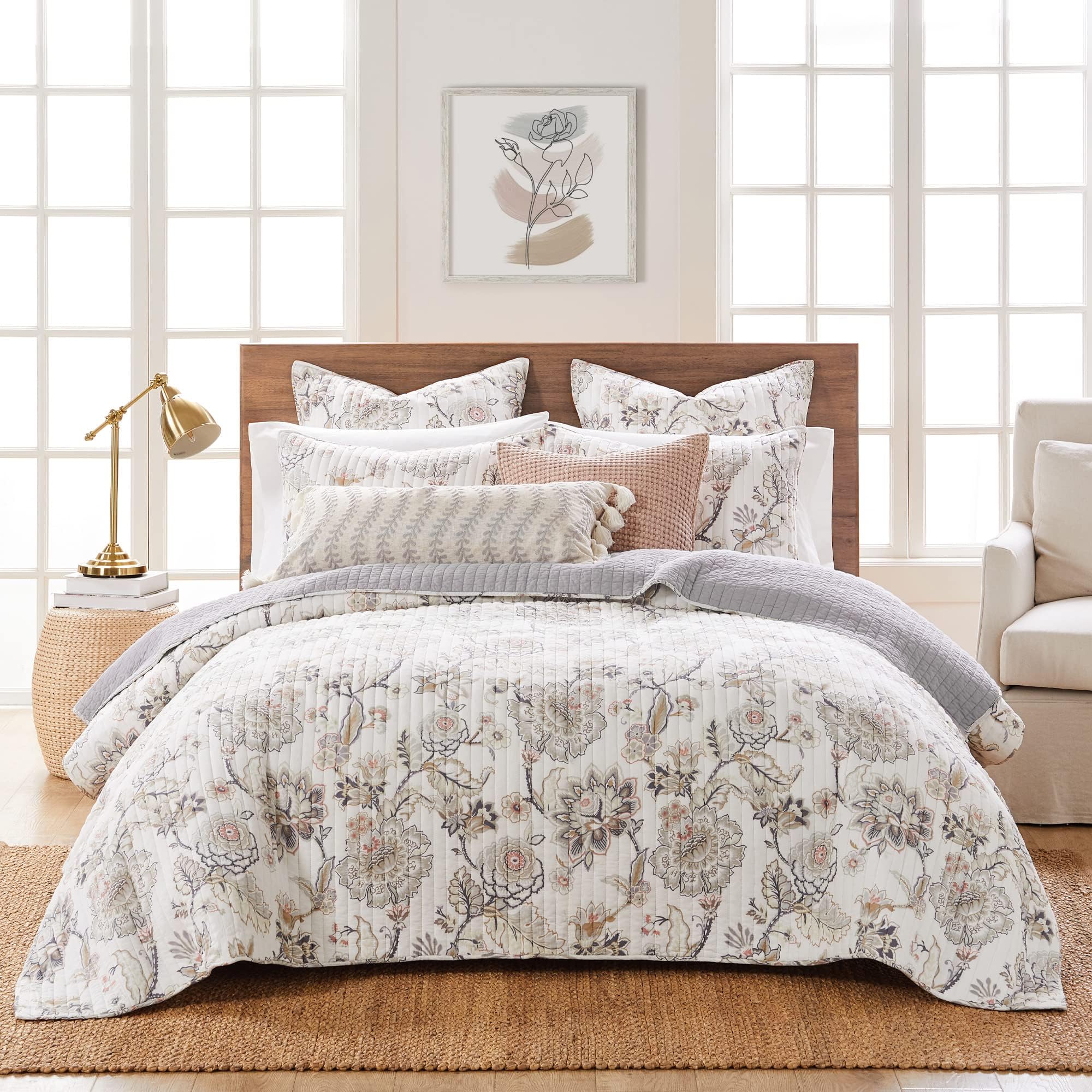 Levtex home - Set copripiumino matrimoniale King + 2 federe per cuscino, colore: Nero e Bianco - Trapunta (269,2 x 233,7 cm) e federe (91,4 x 50,8 cm) - Reversibile - Tessuto di cotone