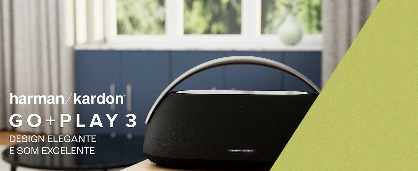 HARMAN KARDON, Caixa de Som, Go + Play 3, Bluetooth, Com Alça de