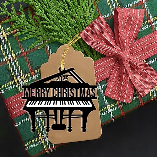 Miniatura 7 de Adorno de piano 2025  Adorno navideño de piano de cola para árbol, regalos de piano de madera para músicos, regalos para músicos, decoración de