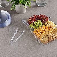 Vista 2 de [Pinzas Transparentes de 7.5 Pulgadas] Pinzas para servir Plasticpro de 7.5 pulgadas, resistentes y reutilizables, para cocina y barbacoa