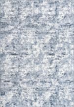 Rugs.com Aurora Collection Rug – 10' x 14' Vintage Blue Low Rug Perfect for Living Rooms, Large Dining Rooms, Open Floorplans