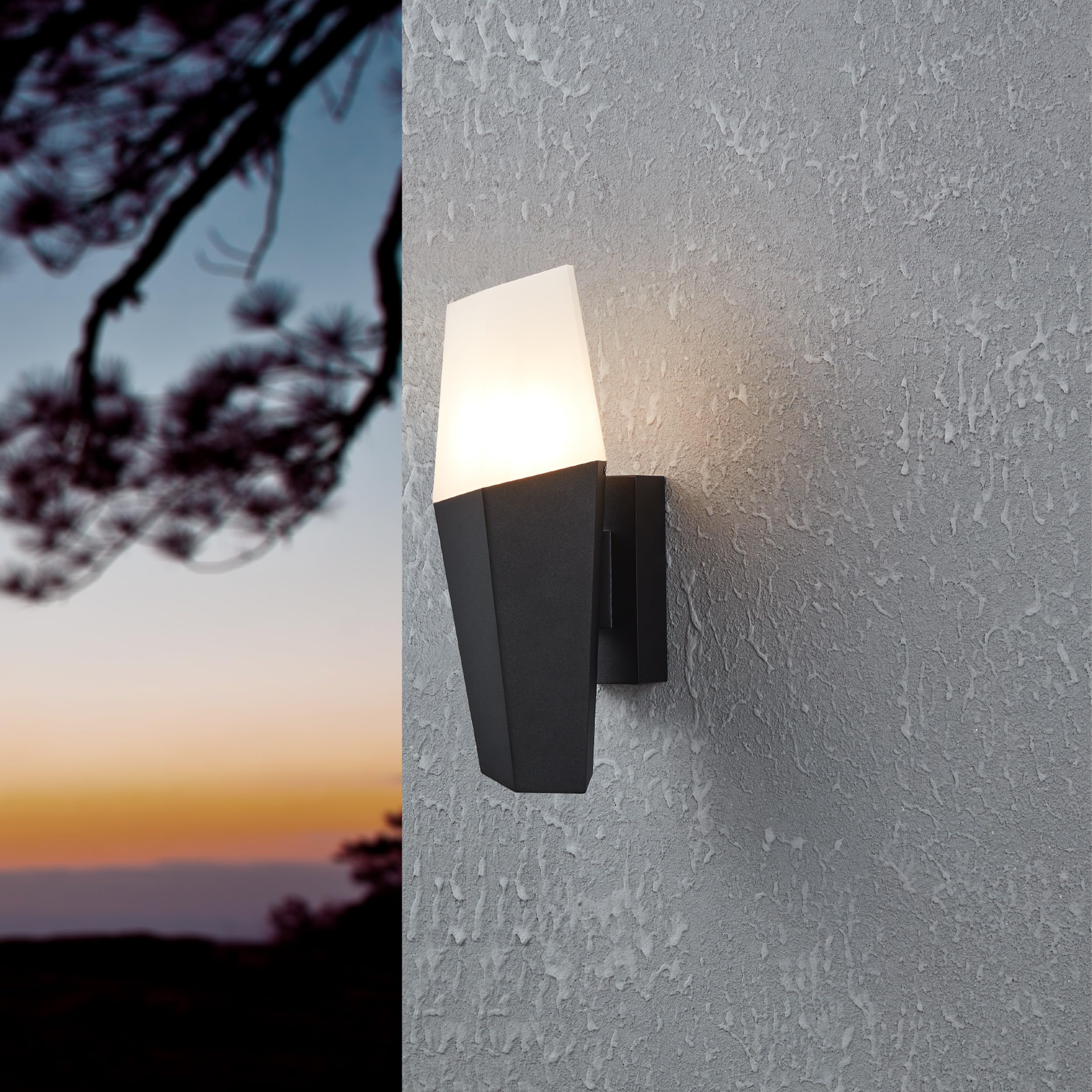 Eglo LED Outdoor wall Light Fixture Farindola, External Porch Lighting, Outside Spotlight, Exterior Torch lamp - Image 2