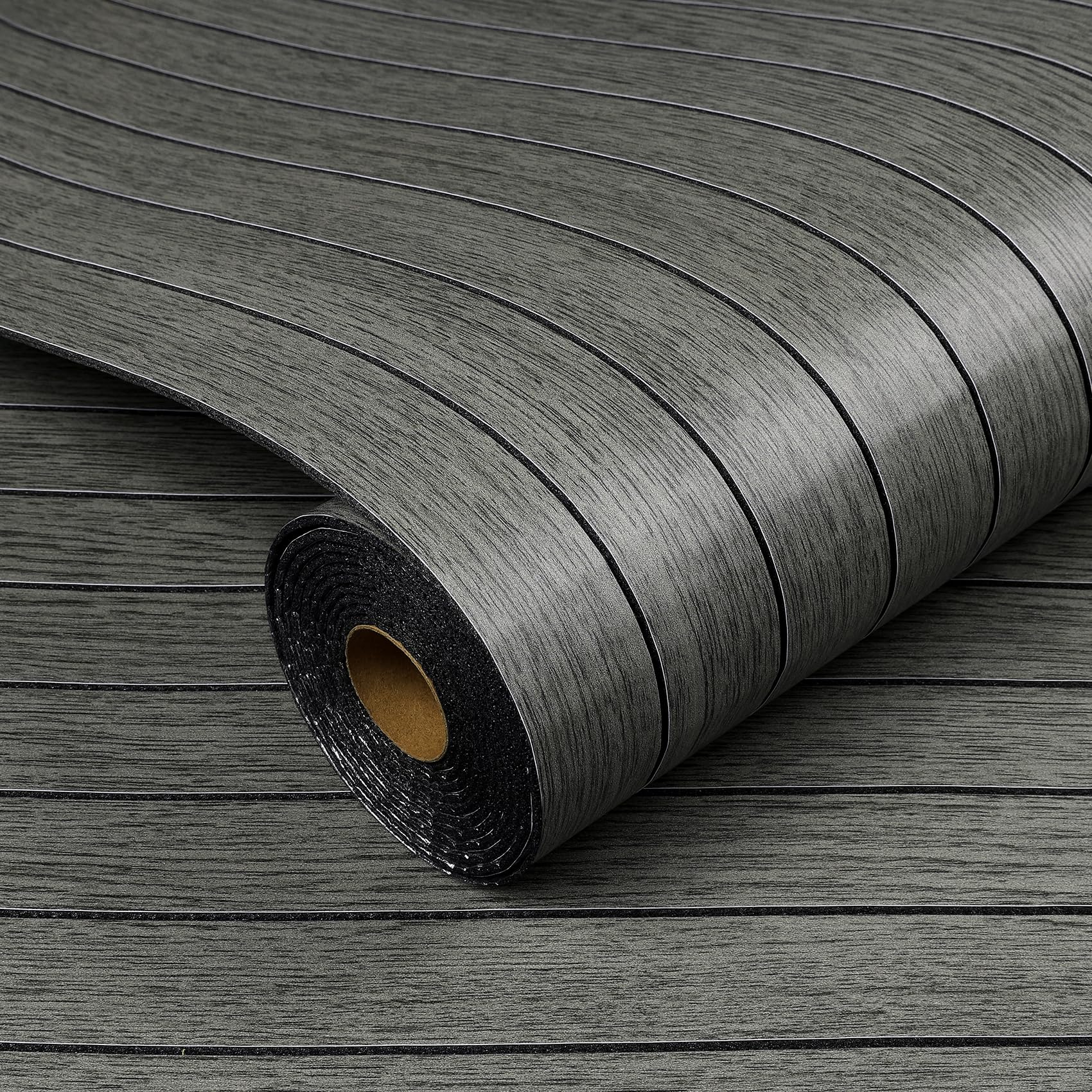 Livelynine Pannelli Decorativi per Pareti Legno Grigio Antracite 60CMx3M Pannello Decorativo Parete Legno Nero Pannelli Murali Adesivi in Rotolo Rivestimento Parete Adesivo 3D Camera da Letto Ufficio