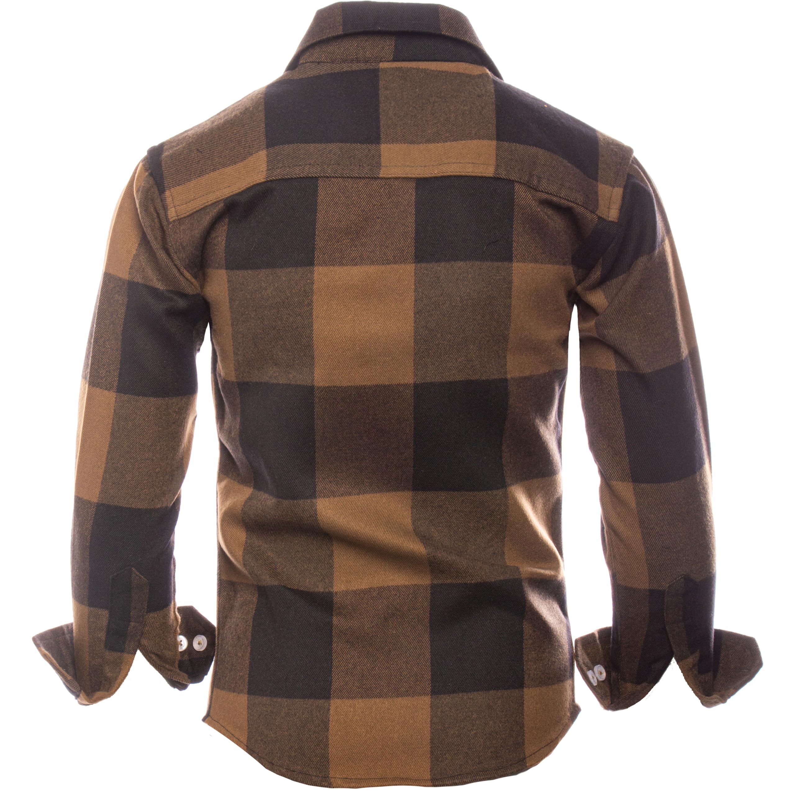 GILLSONZ DSF-73 Camisas de franela Camisa a cuadros Camisa de estudiante de ocio para niños