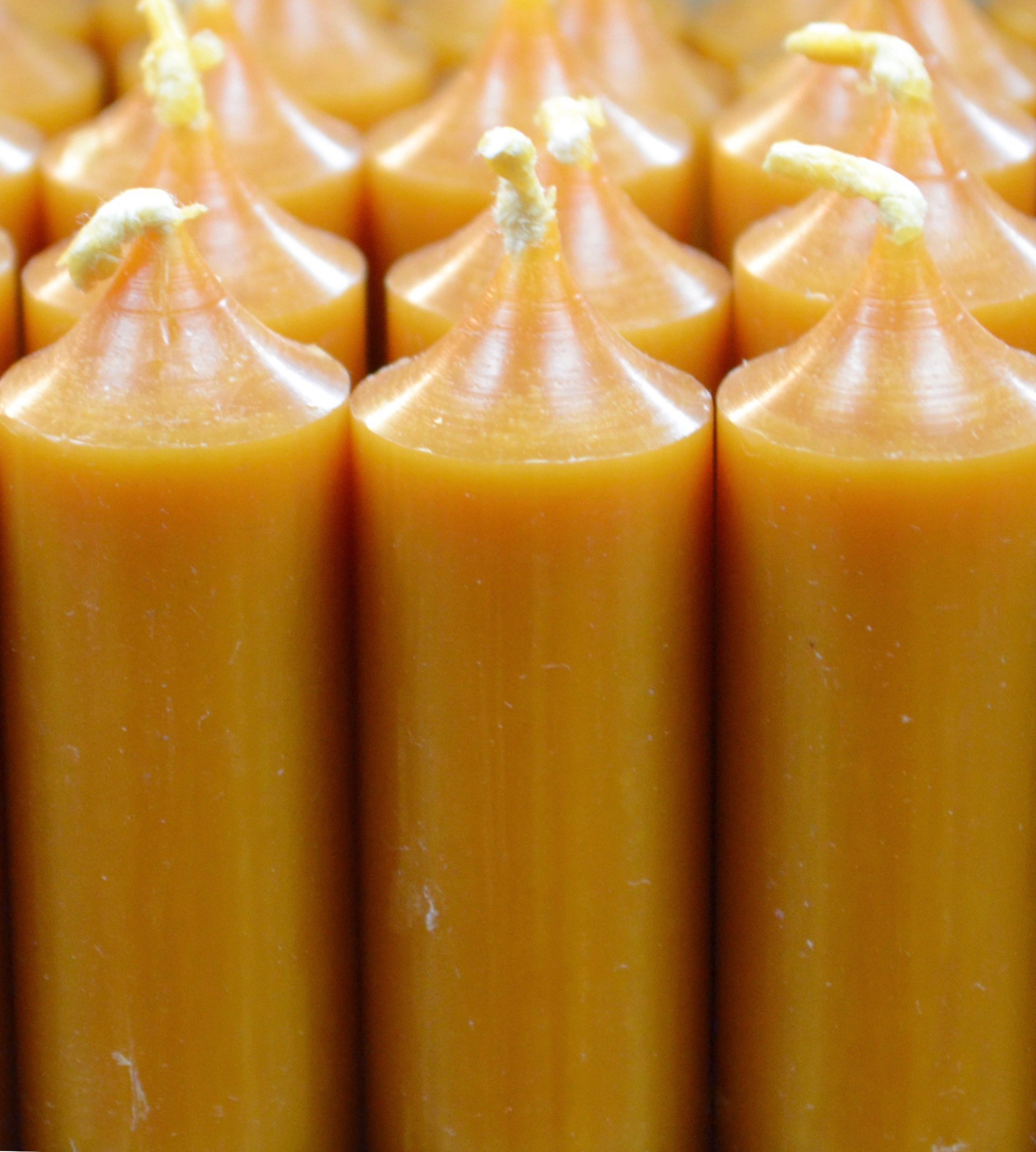 Plaristo/Kerzenfarm Natural 10" Coloured Through Dinner Candles, 11½ Hrs Burn Time, Non-Drip, Pack Of 10