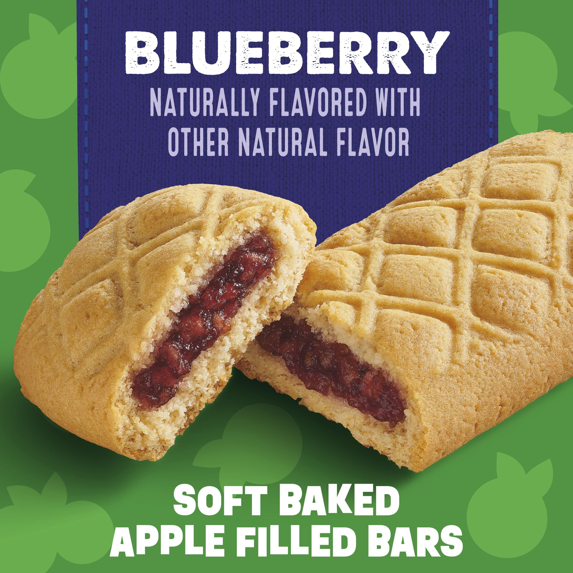Motts Soft Baked Apple Filled Bars Blueberry Flavor Snacks Made with Real Fruit 5 Ct 6 55 oz — view 4