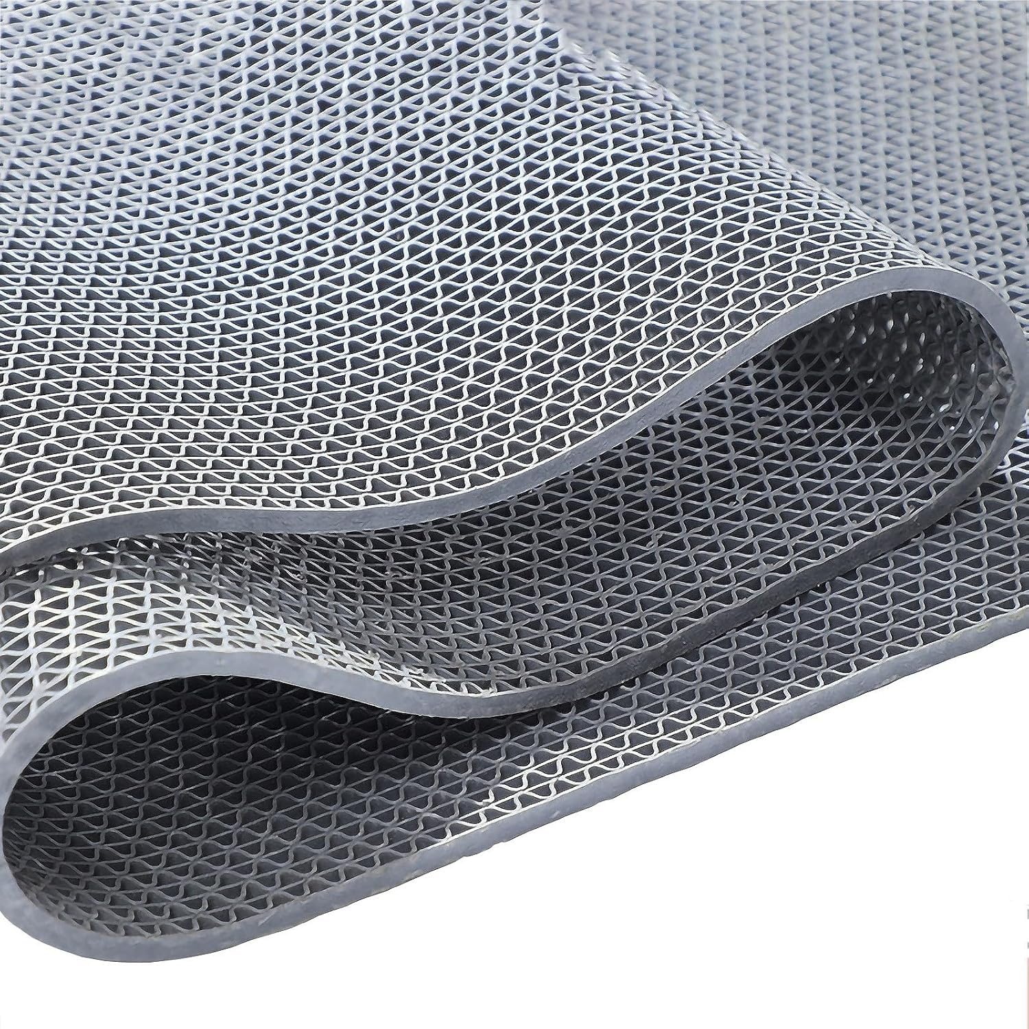 Hpthly Grey 5Mm Thick Pvc Drainage Floor Mat, Non-Slip Commercial Wet Area Floor Mats For Shower Room, Swimming Pool,Gray-120X300cm