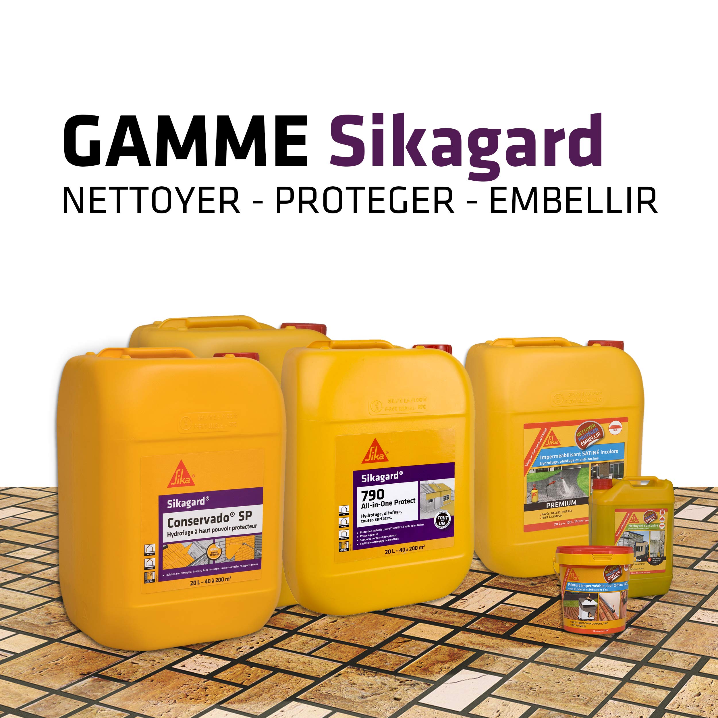 SIKA Protezione idrorepellente Interno/Esterno, Giallo, 5 L