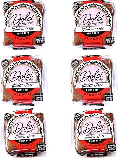 Dolci di Maria | Chocolate Brownies | Gluten & Dairy Free Snack | 1 Pack of 6 Brownies, 3.0 ounce each