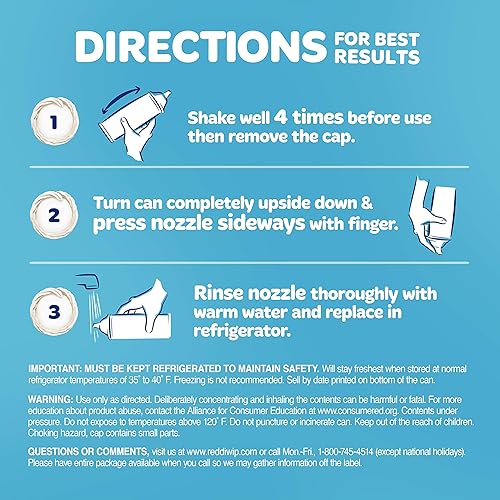 Miniatura 8 de Reddi-wip Crema de leche batida sin grasa, apta para dieta cetogénica, 6.5 onzas