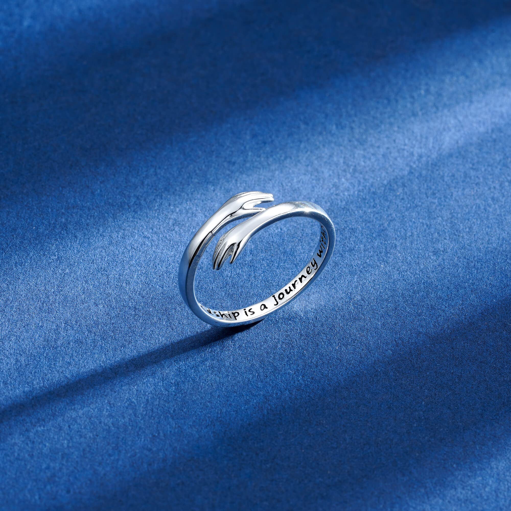Yesteel Anello in argento Sterling S925 per donne, adolescenti, ragazze, anello regolabile, gioiello per festa della mamma, regalo di compleanno per figlie, mamma, sorella, moglie, amici, nonna