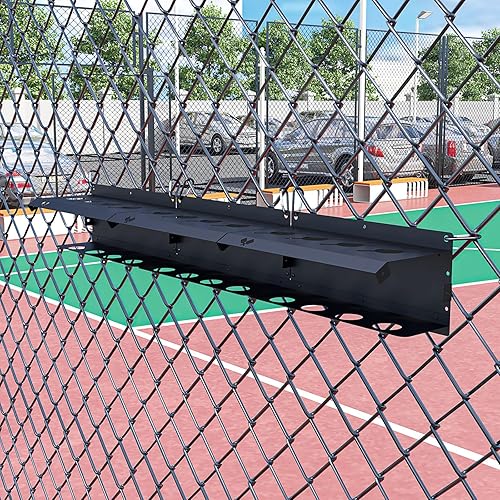 Miniatura 6 de Estante de remo de pickleball para montar en pared o valla, con capacidad para 4812 paletas, diseño expandible para interiores y exteriores (2)