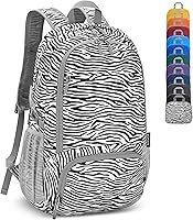 Vista 11 de ZOMAKE Mochila plegable ligera 30L, mochilas plegables para senderismo, mochila plegable compacta resistente al agua para viajes