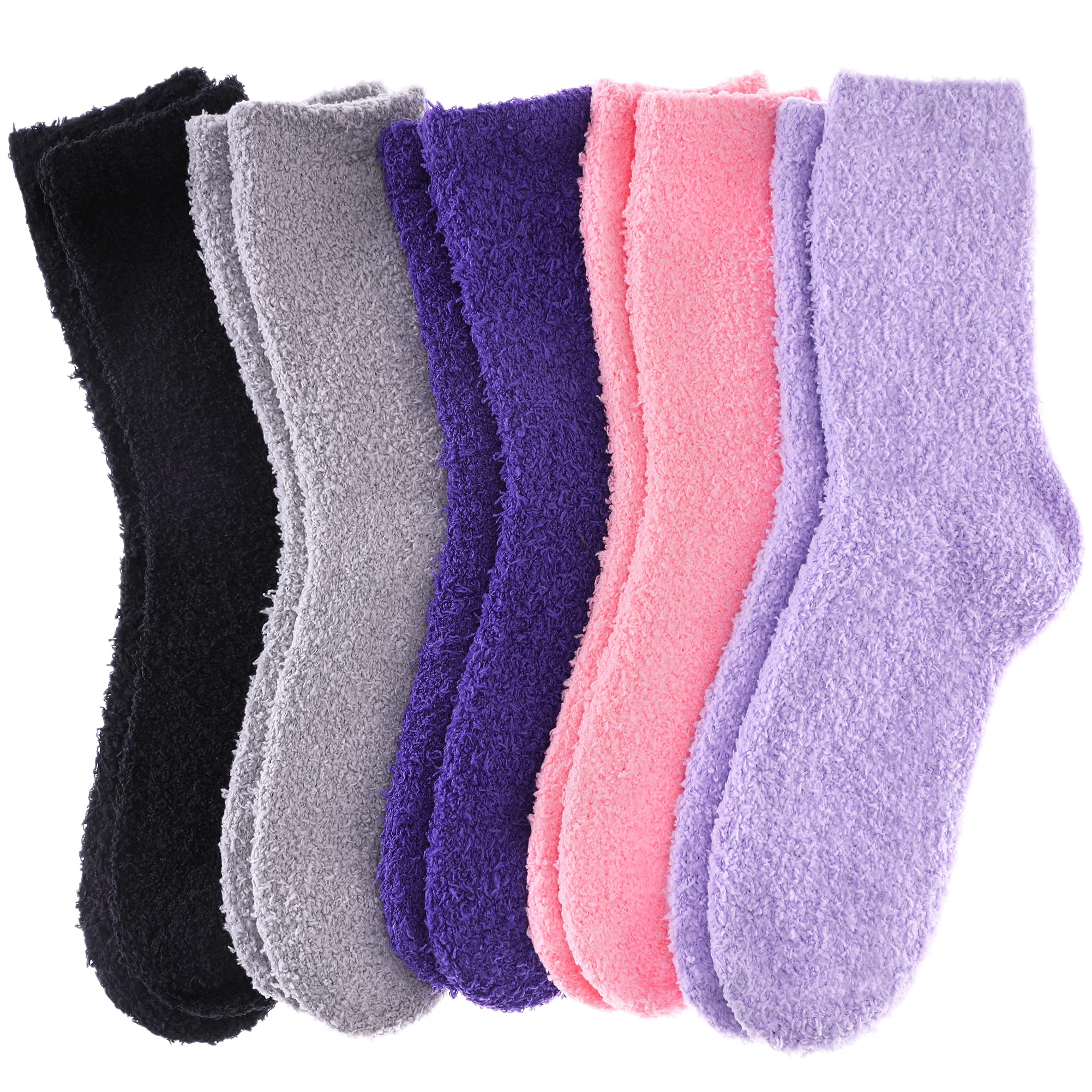 MQELONG Womens Super Soft Fuzzy Cozy Home Sleeping Socks Microfiber Winter Warm Slipper Socks