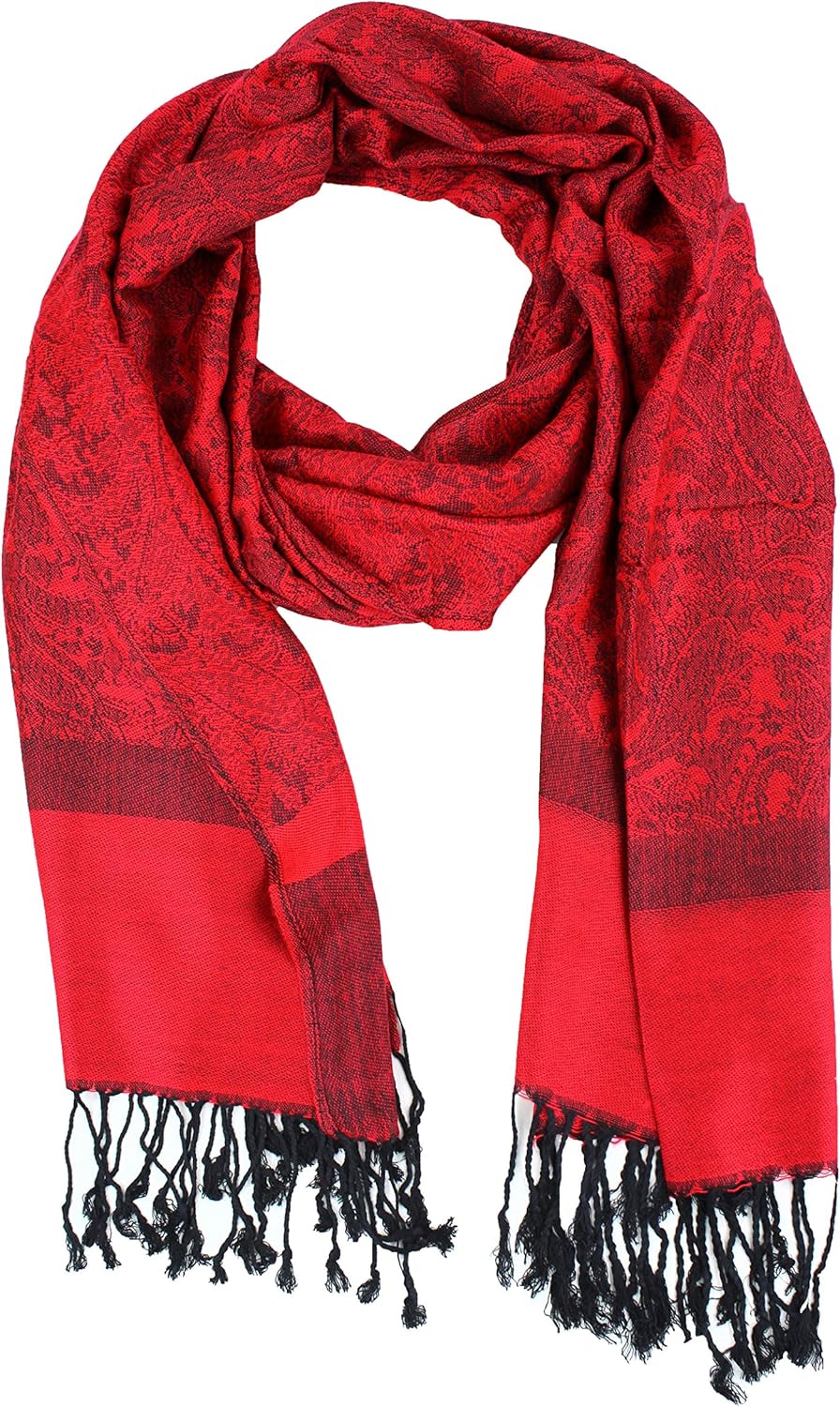 PASKMLNA Paisley Jacquard Pashmina Shawl Wrap Scarf Stole - Image 2