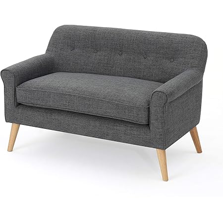 Christopher Knight Home Mariah Mid-Century Modern Loveseat, Grey