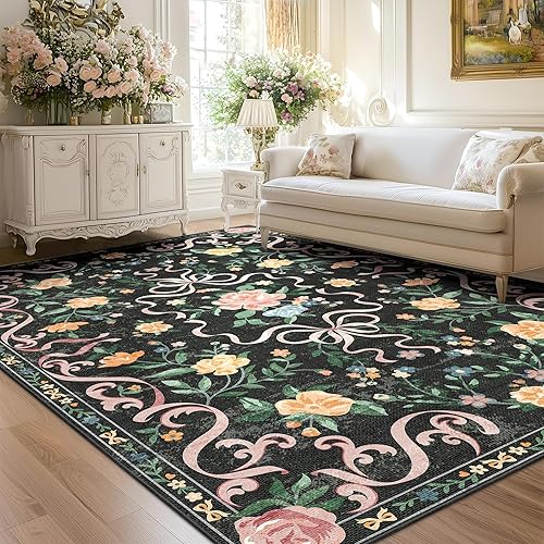 Vista 131 de Alfombras pequeñas de 2 x 3 pulgadas para entrada, alfombra bohemia verde para baño, pasillo, alfombra de cocina vintage, antideslizante, lavable