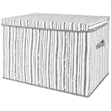 Collapsible Felt Soft Toy Box Toy Chest for Toddlers Toy Storage Organizer with Handles and Hinged Lid&comma; 22 x 14&period;5 x 15 inches&comma; Birch