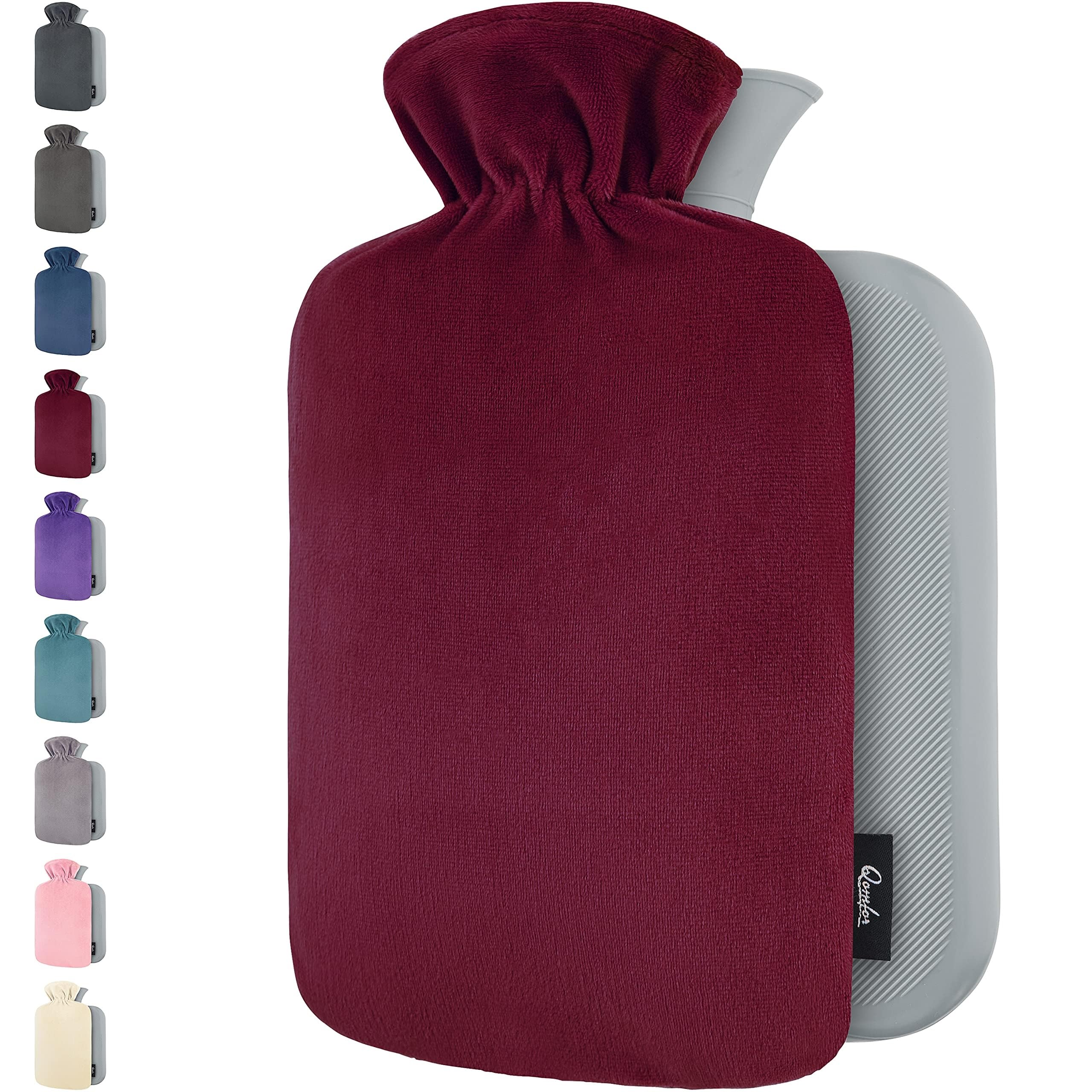 Hot Water Bottle with Fleece Cover