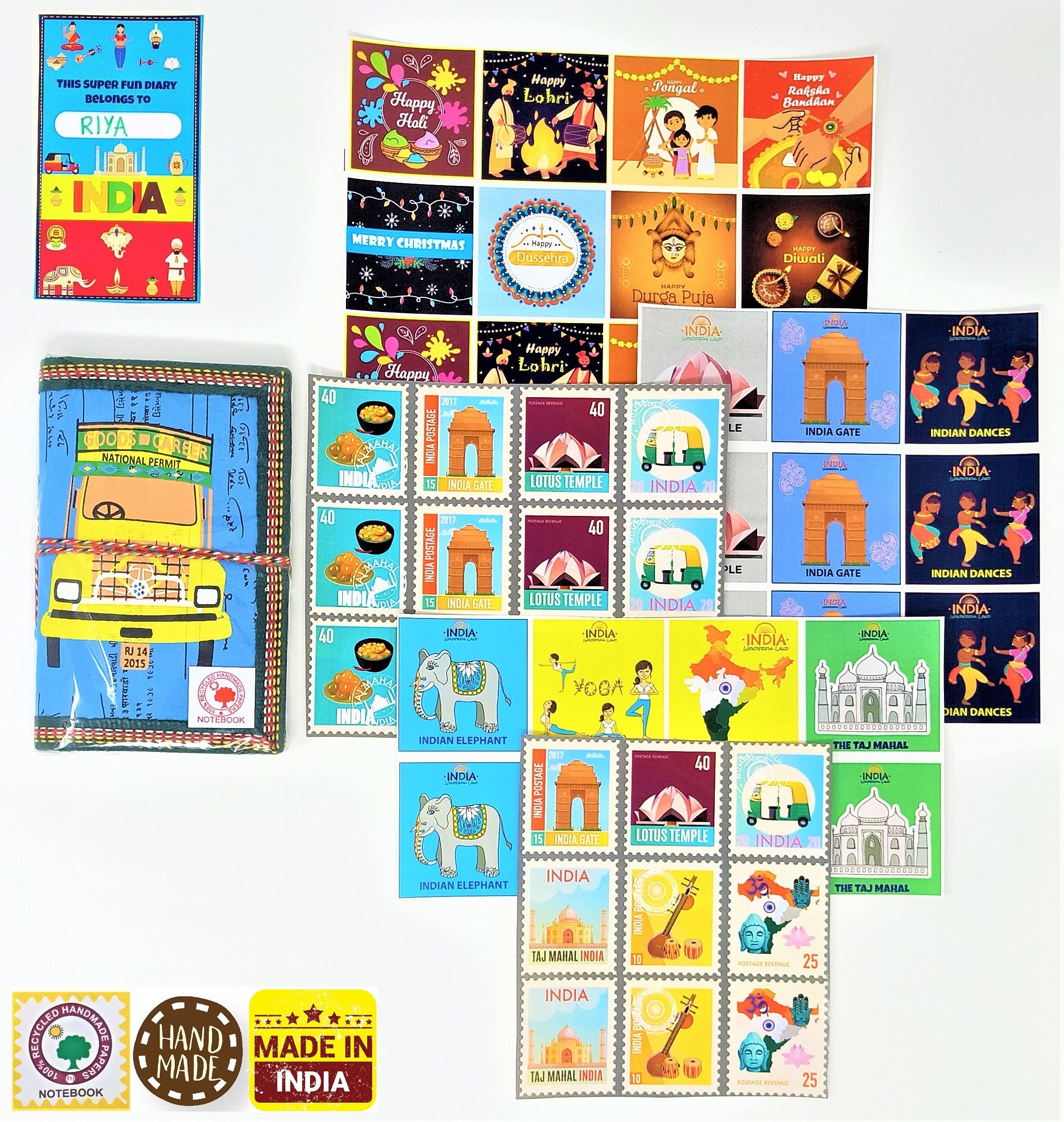 A&A Kreative Box - "Culture of India"-Hand Made Theme Diary for Kids-The Indian Truck