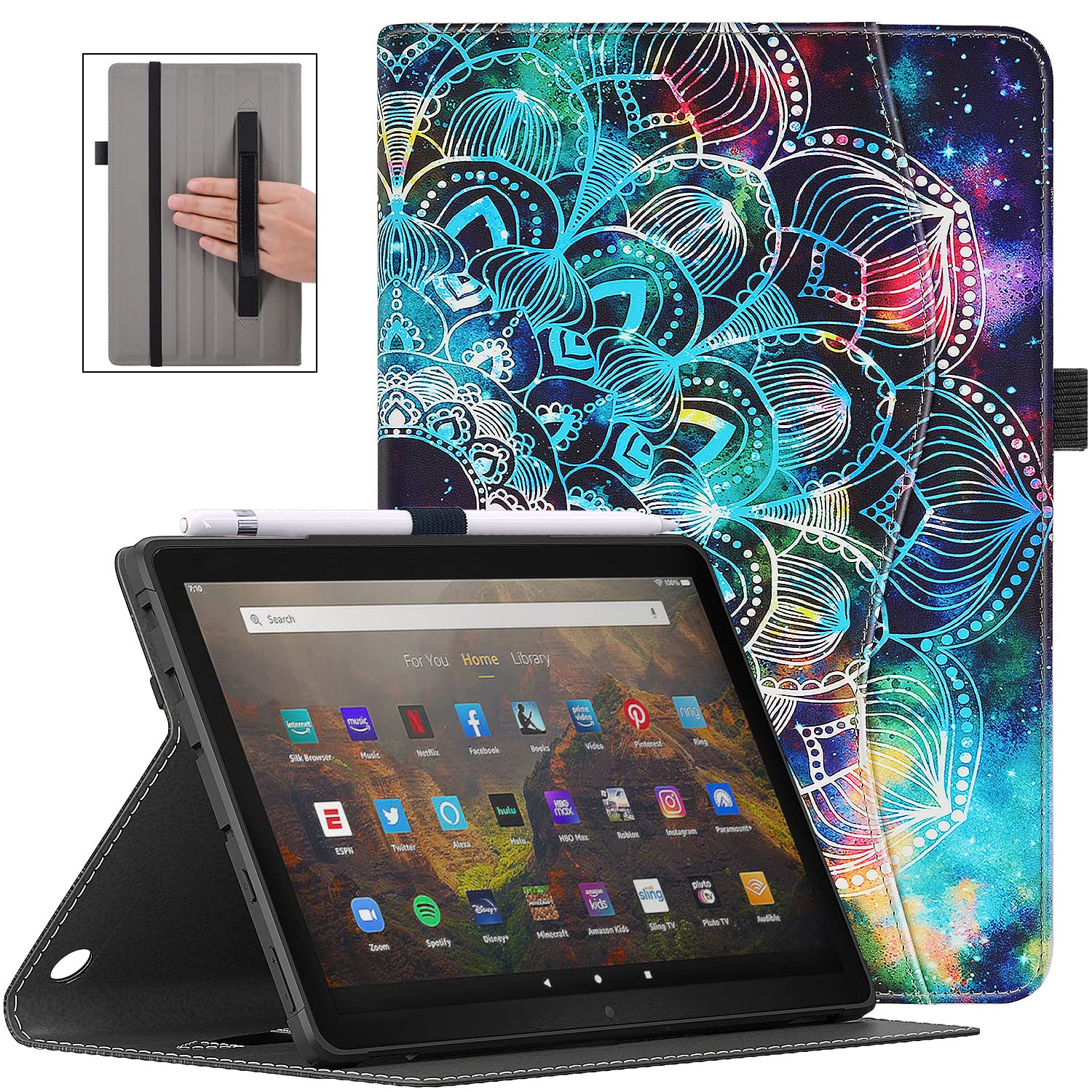 Patamiyar Fire HD 10 & Fire HD 10 Plus Étui pour Tablette pour Enfants (10,1 Pouces,11génération -2021),Patamiyar Étui Léger et Antichoc Support pour Tablette Fire HD 10 Kids & Kids Pro-Rose