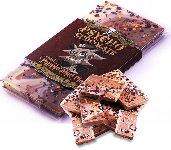 Psycho Chocolate - Chilli Poppin' Mud Pie with Naga Jolokia (Ghost Pepper) 100g