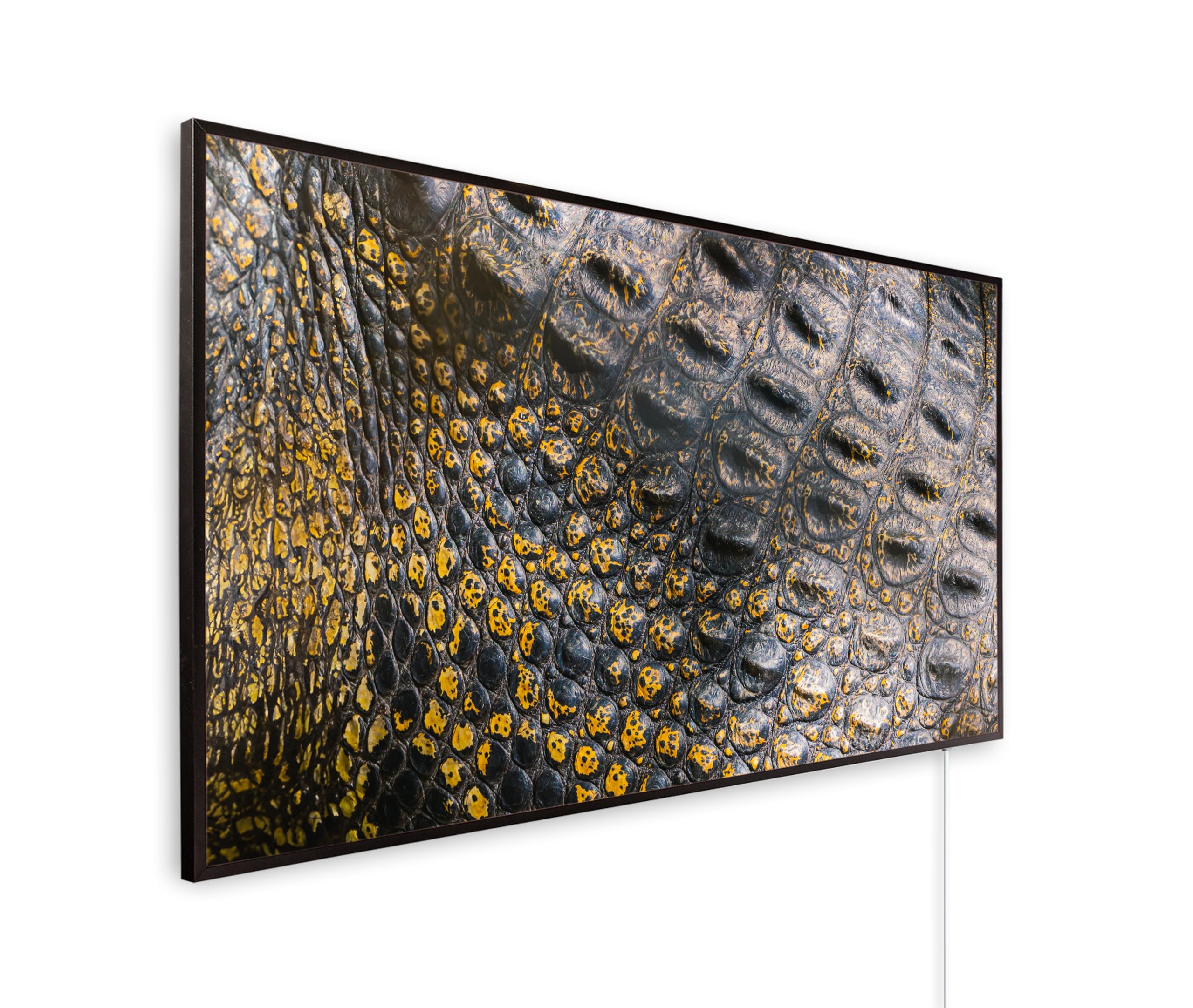 Könighaus Chauffage D'appoint Infrarouge Avec Photo - 1000 W + Smart Thermostat Connecté & Appli Könighaus - Chauffage Mural Infrarouge économe Avec Motif - Cadre Blanc (04. Bateau Et Lac