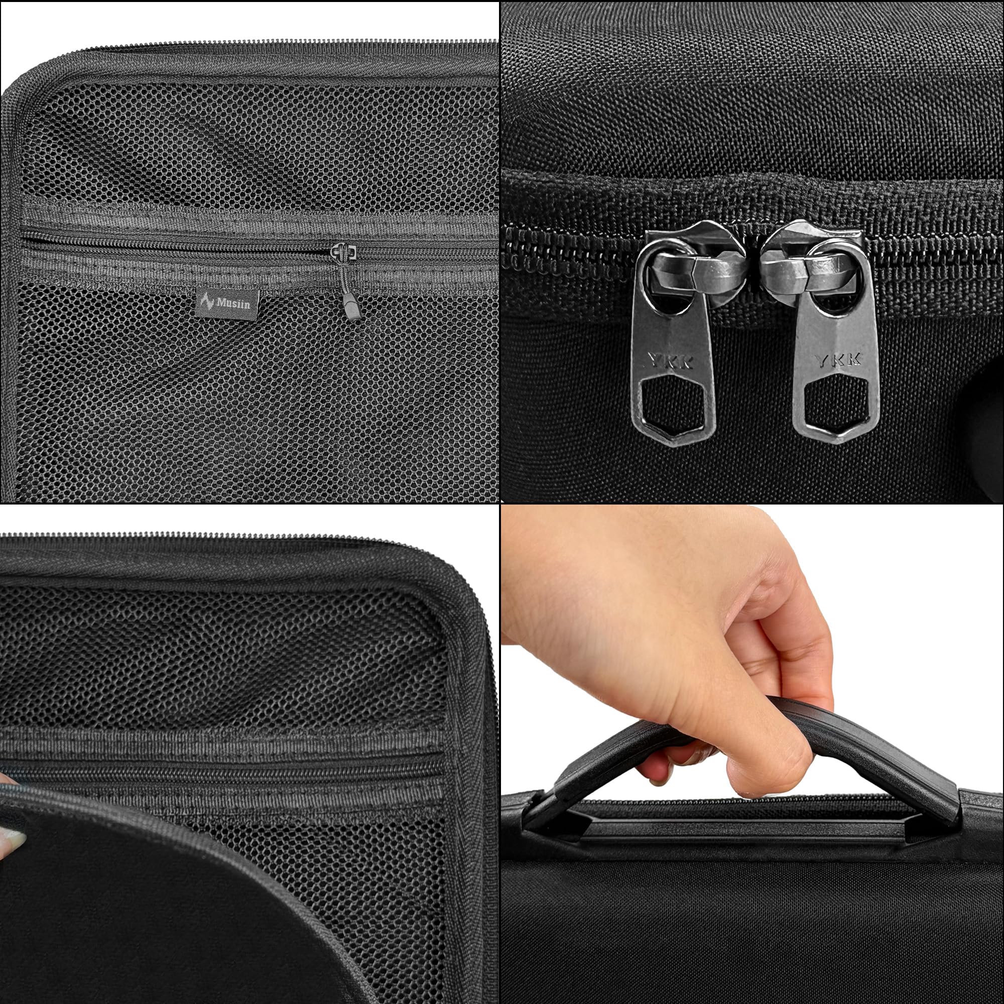 Musiin Audio-Sampler-Tasche, kompatibel mit Teenage Engineering EP-133 K.O. II/EP-1320 Medieval Sampler, mit Kabelfach und Netztasche oben, tragbare Tasche für Musikausrüstung