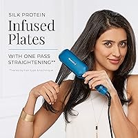 Vista 5 de Remington Pro - Plancha profesional de cerámica de titanio de 2 pulgadas plancha plana con placas flotantes para un deslizamiento suave azul S9632