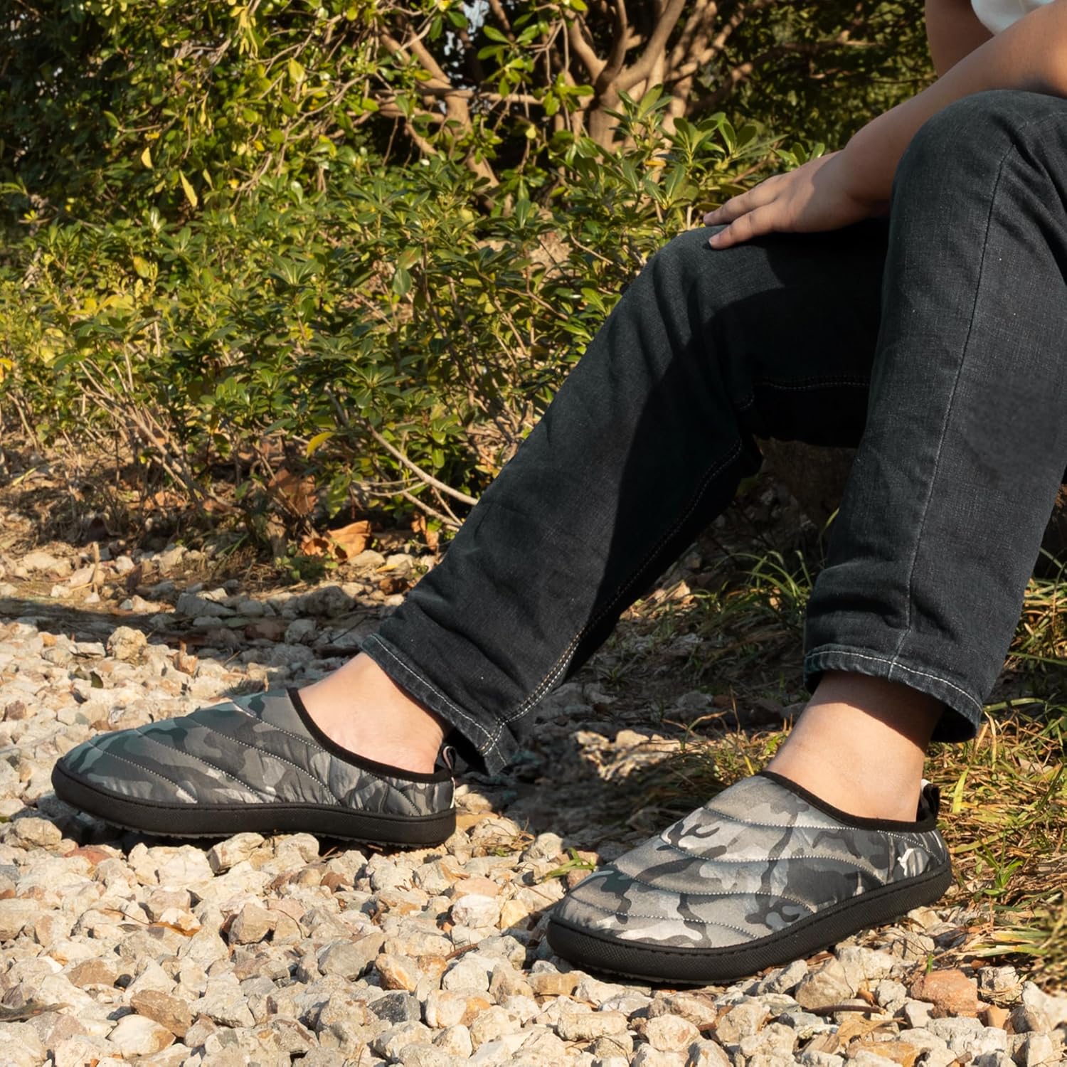 RockDove Men’s Trail-Therm Quilted Memory Foam Slippers for Camping and Indoor Outdoor Adventures with Anti-Slip Rubber Sole - Image 2