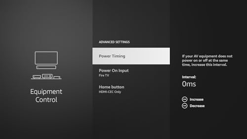 Equipment Control Settings - Loader shortcut for Fire TV