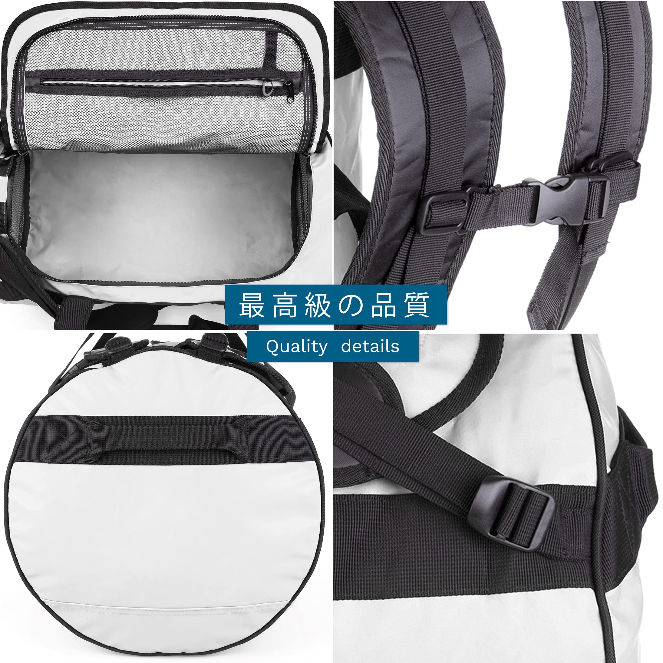 The Friendly Swede - Bolsa de Deporte Convertible en Mochila para Viaje y Deporte (Capacidad: 30 L/60 L/90 L)