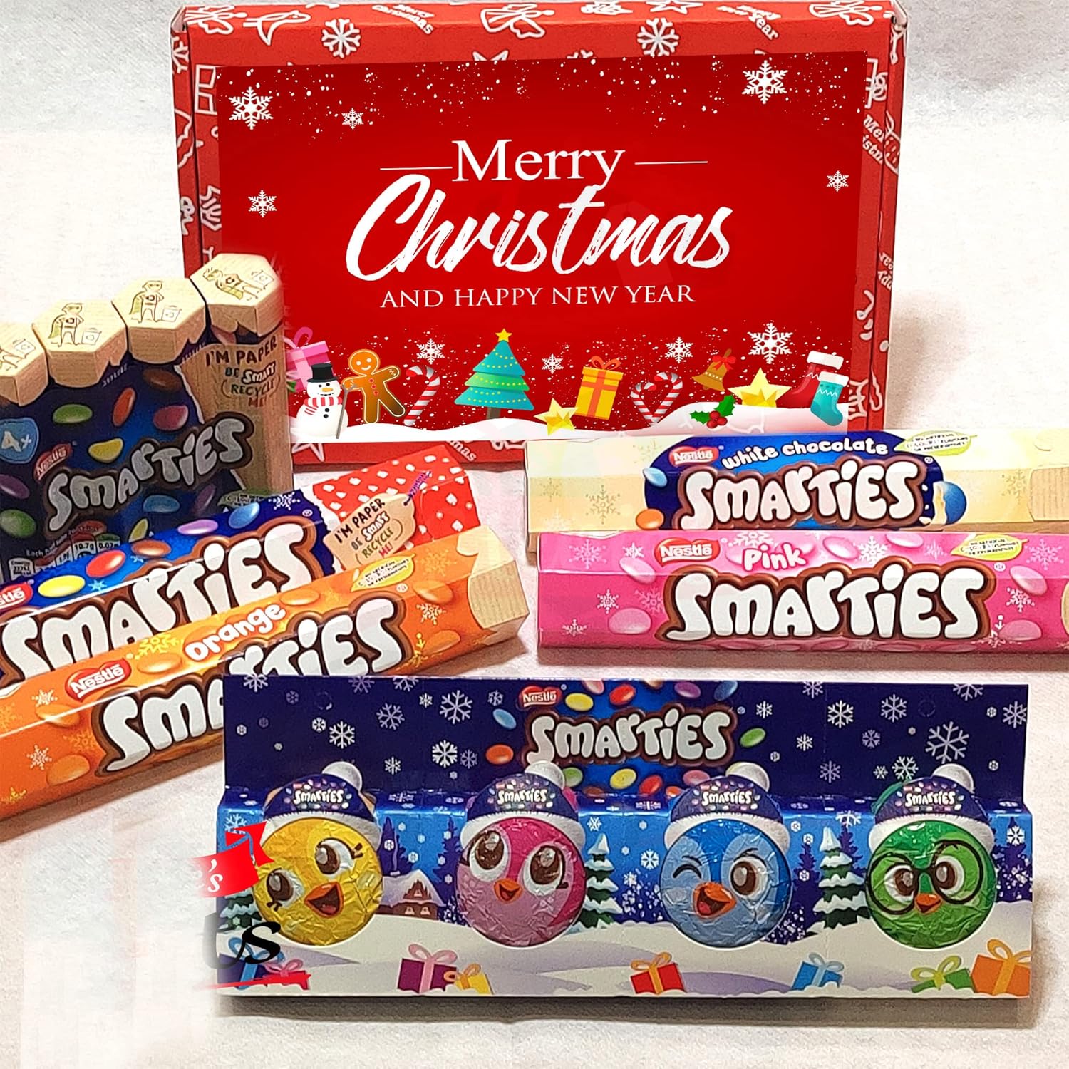 Merry Christmas Smarties Festive Chocolate Collection Gift Box