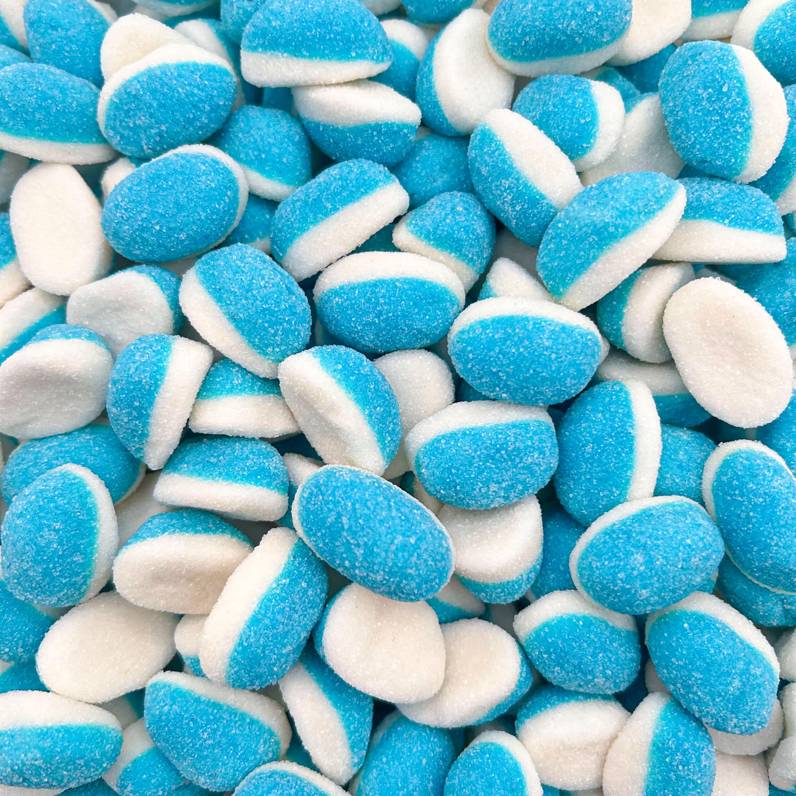 LAETAFOOD Blue Raspberry Drops Puffy Gummies, It's a Boy Baby Shower Candy (1 Pound Bag)
