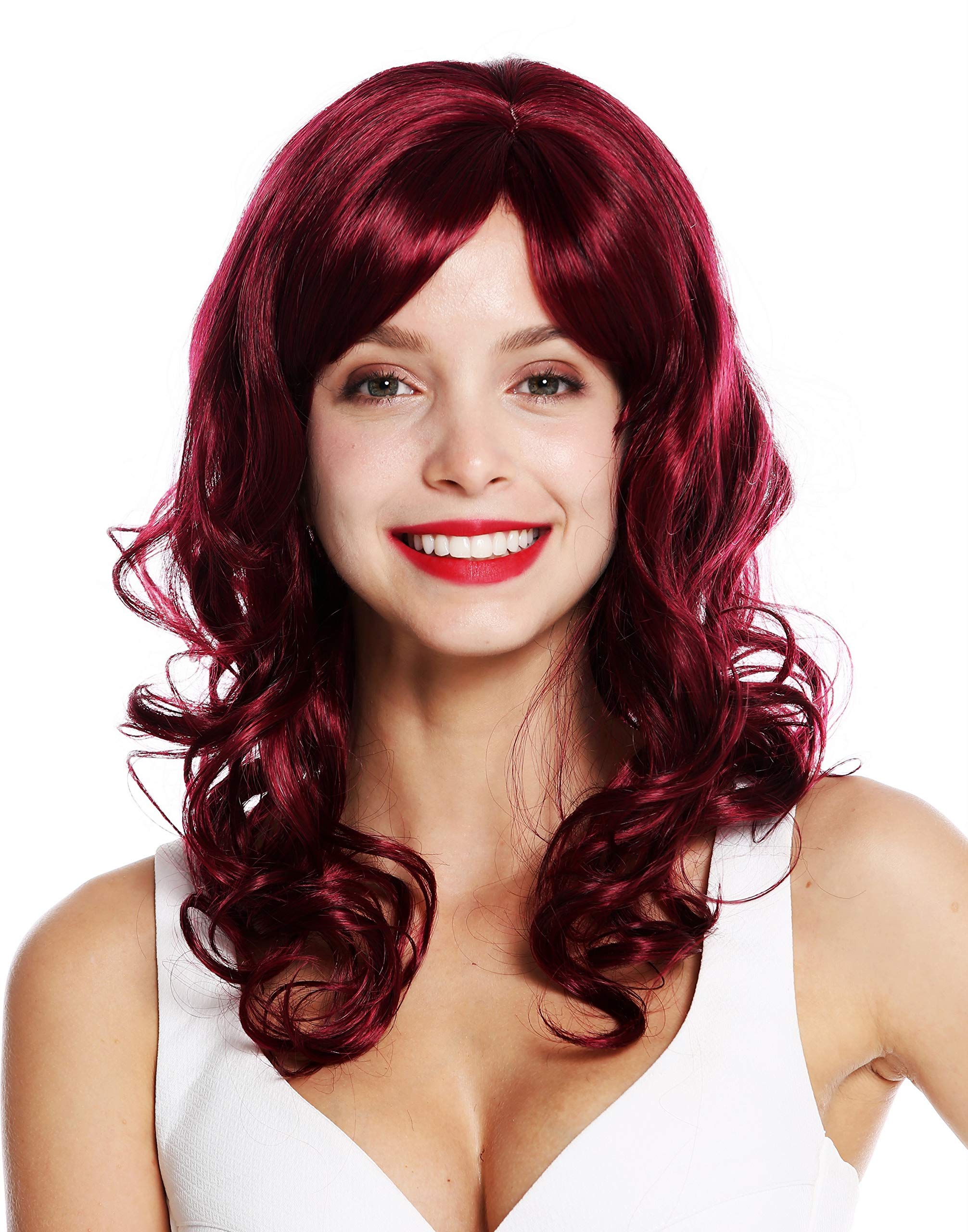 WIG ME UP - VK-46-258 quality women's wig long curls classy noble curled diva dark red, Lacquer red (258), Länge: ca. 50 cm - Image 2
