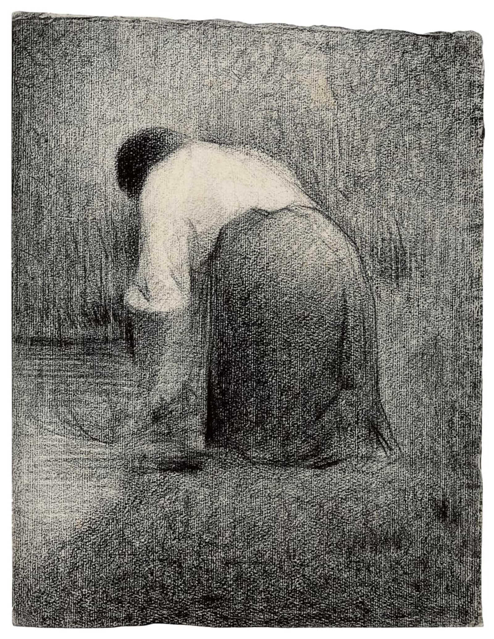 POSTERIIk Famous Print Pop Art Wall Art Graffiti Kneeling Woman by Georges Pierre Seurat Art Prints for Home Decor 60x90cm