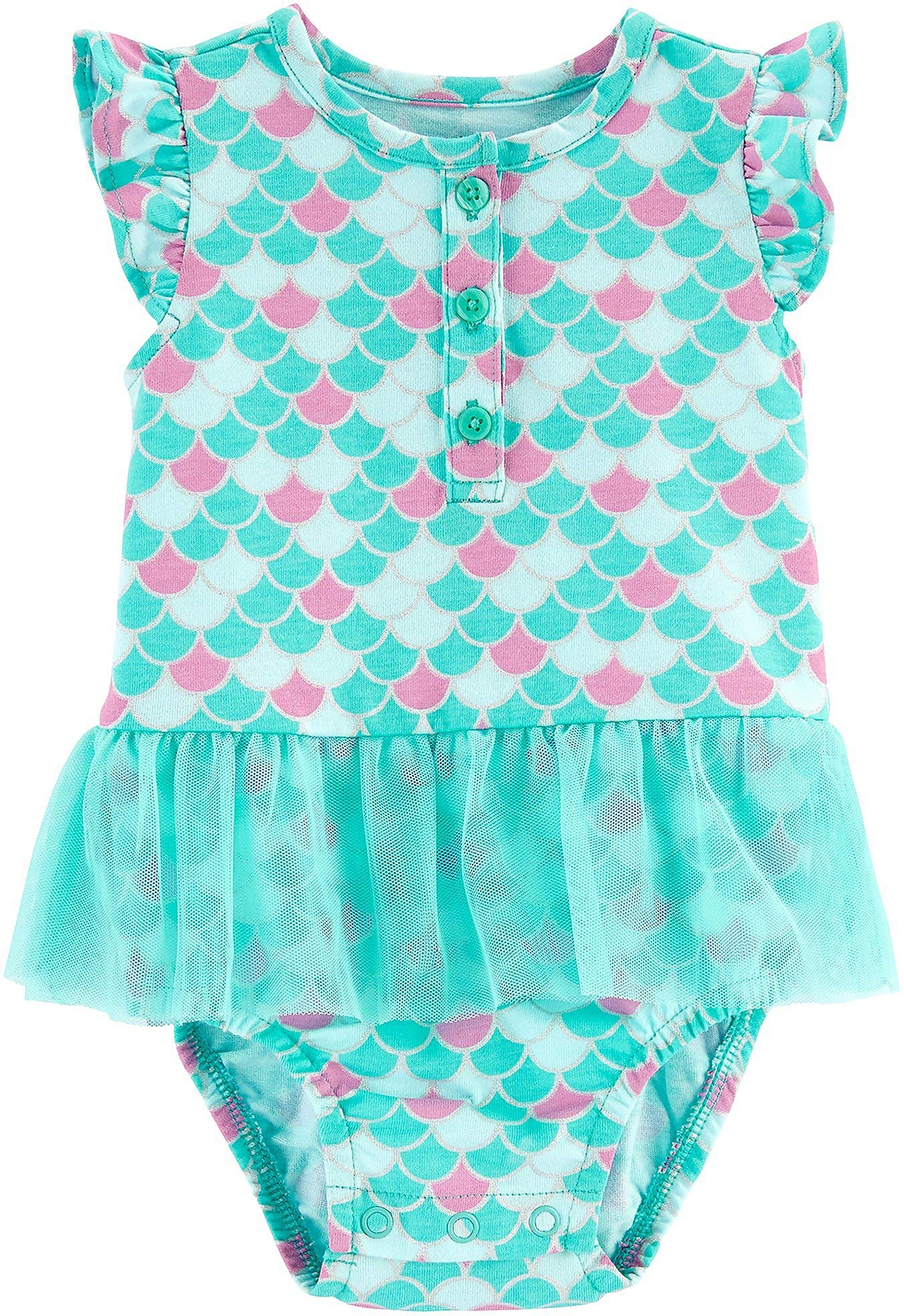 Body tutu Carter's bleu 12 mois à motif écailles pour bébé fille